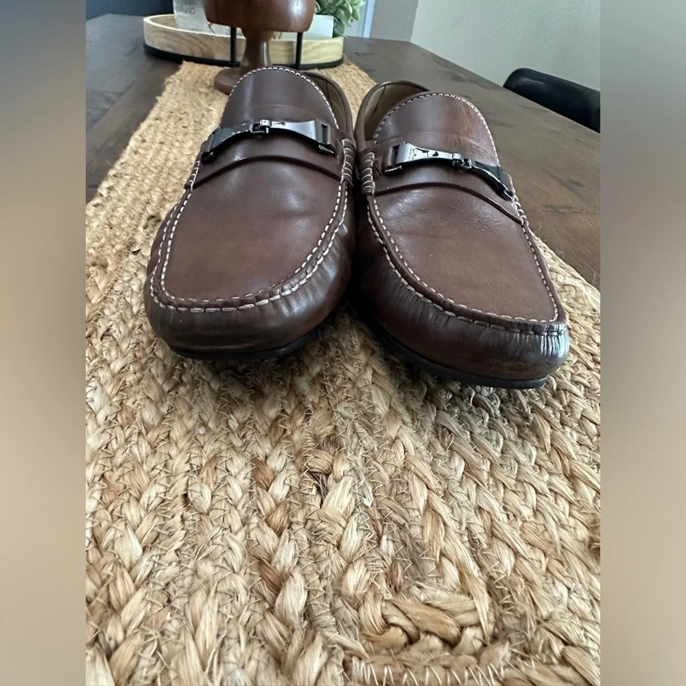 Ecco Men's Slip On Leather Loafer Brown EU 44 / US Size 10 - 10.5